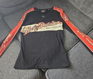 Harley-Davidson Black and Red Long Sleeve Tee